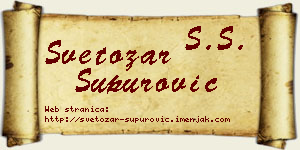 Svetozar Supurović vizit kartica